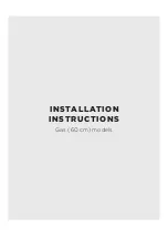 STOVES Gas 60 cm Installation Instructions Manual предпросмотр