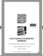 Preview for 1 page of STOVES Gourmet Professional 1100DF User'S Manual And Installation Instructions