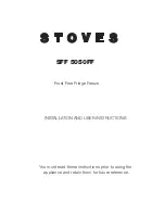 STOVES SFF 5050FF Installation And User Instructions Manual предпросмотр