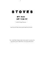 STOVES SFF 7030 Installation And User Instructions Manual предпросмотр