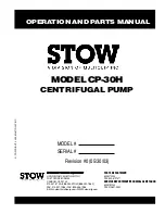 Предварительный просмотр 1 страницы Stow CP-30H Operation And Parts Manual