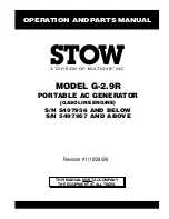 Preview for 1 page of Stow G-2.9R Operation And Parts Manual