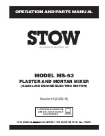 Предварительный просмотр 1 страницы Stow MS-63 Operation And Parts Manual