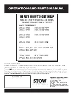 Предварительный просмотр 128 страницы Stow MS-63 Operation And Parts Manual