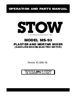 Preview for 1 page of Stow MS-93 Operation And Parts Manual