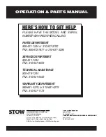 Preview for 94 page of Stow MS1415E Operations & Parts Manual