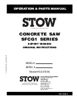 Предварительный просмотр 1 страницы Stow SFCG1 SERIES Operations & Parts Manual