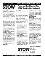 Предварительный просмотр 82 страницы Stow SFCG1 SERIES Operations & Parts Manual