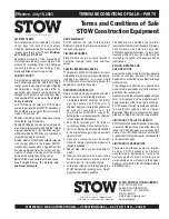 Preview for 41 page of Stow STR46SPVGH Operation Manual