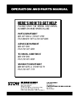 Preview for 70 page of Stow T-20H Operation & Parts Instruction Manual