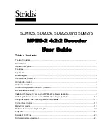 Preview for 1 page of Stradis SDM025 User Manual