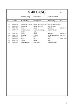 Preview for 42 page of STRANDS S 40 U Instructions And Spare Parts List