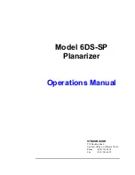 Предварительный просмотр 3 страницы Strasbaugh 6DS-SP Operation Manual