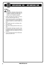 Preview for 16 page of Strata ADVANCEARC 400 Operating Instructions Manual