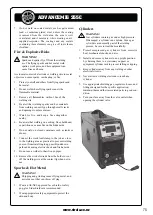 Preview for 75 page of Strata ADVANCEMIG 255C Operating Instructions Manual