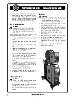 Preview for 24 page of Strata ADVANCEMIG 350 Operating Instructions Manual