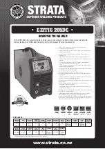 Preview for 5 page of Strata EZITIG 205DC Operating Instructions Manual