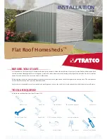 Предварительный просмотр 1 страницы Stratco Flat Roof Homesheds Installation Manual