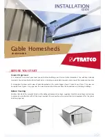 Stratco Gable Homesheds Installation Manual предпросмотр