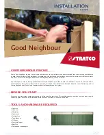 Stratco Good Neighbour Installation Manual предпросмотр