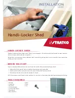 Preview for 1 page of Stratco Handi-Locker Shed Installation Manual