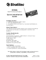 Stratitec IC56A Quick Installation Manual preview