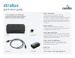 Предварительный просмотр 1 страницы Stratus cerillo Quick Start Manual