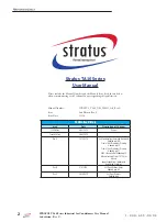 Предварительный просмотр 2 страницы Stratus TA10 Series User Manual