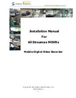 Streamax MDVRs Installation Manual preview