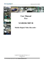 Предварительный просмотр 1 страницы Streamax X3-H0204 MDVR User Manual