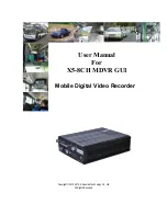 Streamax X5-8CH MDVR GUI User Manual preview