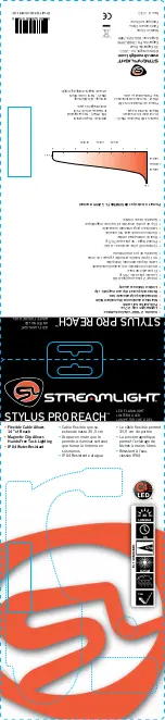 StreamLight Stylus Pro Reach Operating Instructions preview