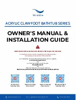 Streamline CLAWFOOT N-100-60CFWH-DM Owner'S Manual & Installation Manual preview