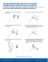 Предварительный просмотр 11 страницы Streamline CLAWFOOT N-100-60CFWH-DM Owner'S Manual & Installation Manual