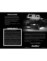 StreetGlow Multi-color LED Undercar kit Manual preview