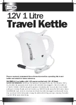 StreetWise Travel Kettle Operating Instructions preview