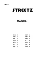 Preview for 1 page of Streetz TWS-114 Manual