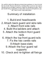 Preview for 2 page of Strictly Beds & Bunks Triad Triple Bunk Bed Assembly Instructions Manual