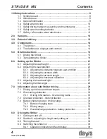 Предварительный просмотр 4 страницы Strider MX 3 Operating Manual