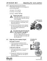 Предварительный просмотр 27 страницы Strider MX 3 Operating Manual