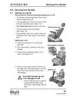 Предварительный просмотр 37 страницы Strider MX 3 Operating Manual