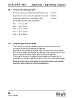 Предварительный просмотр 98 страницы Strider MX 3 Operating Manual