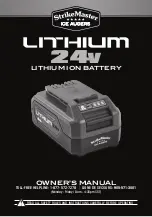 Предварительный просмотр 1 страницы STRIKEMASTER Lithium 24V Owner'S Manual