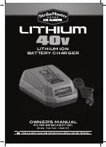 STRIKEMASTER Lithium 40v Owner'S Manual preview