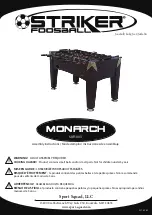 Preview for 1 page of STRIKER FOOSBALL MONARCH SXF1003 Assembly Instructions Manual