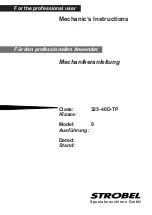 Strobel 325-40D-TP Mechanic'S Instructions preview