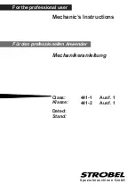 Strobel 441-1 Mechanic'S Instructions preview