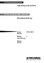 Strobel VTD410EV Operating Instructions Manual preview