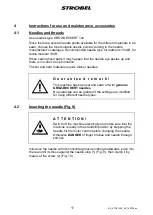 Предварительный просмотр 21 страницы Strobel VTD410EV Operating Instructions Manual