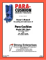 Предварительный просмотр 1 страницы Strong Enterprises Para-Cushion 124255 Owner'S Manual